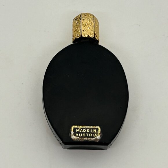 Vintage Three Graces Cameo Perfume Bottle Resin Black Glass Made in Austria READ - Picture 4 of 16